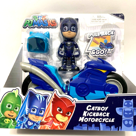 PJMASKS Catboy Kickback Motorcycle 3 Pieces Catboy Figure 3 1/2 inches Ag 3+ NEW - Picture 2 of 8